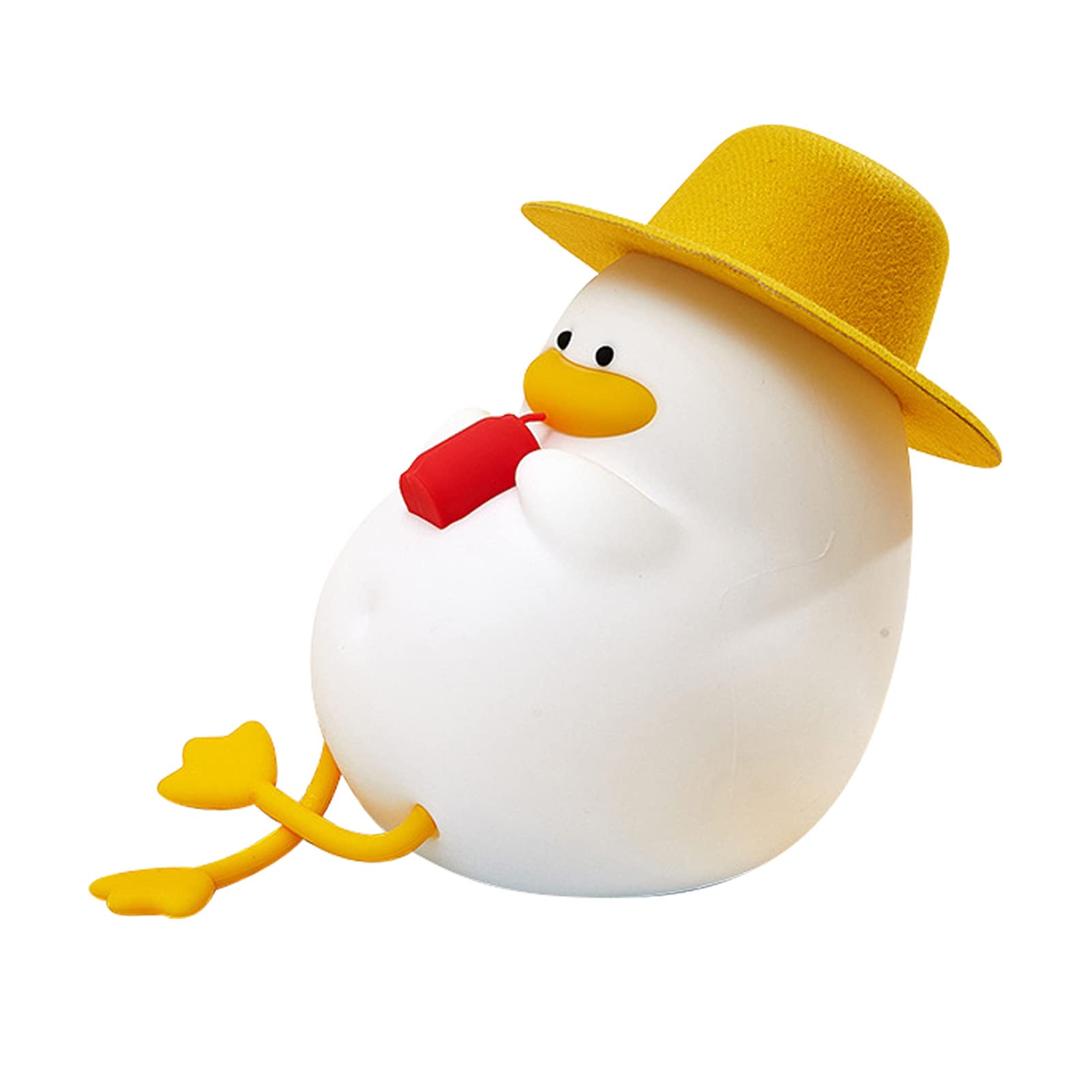 Cute Duck Night Light,Rechargeable Silicone Night Light and Soft Silicone Sleep Light,Touch Sensor Nightlights,Multicolor Night Light Gift for Kids Room Decor Lamps Lighting (Vacation)