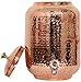 Smiley Soul Handmade Hammered Pure Copper Water Dispenser (8-Liter) Copper Ayurveda Water Tank With 2 Glasses