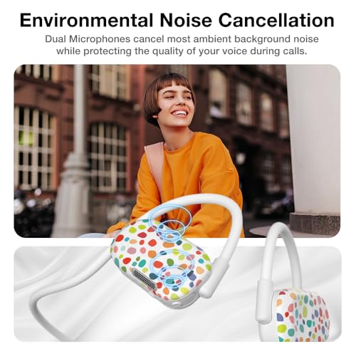 Image of Purity Air Open Ear Headphones - True Air Conduction Wireless Bluetooth Open Ear Earbuds with Dual Mic for iPhone /Android - Secured Long Wearing Comfort, Sports Sweat Resistant (Colorful Pebbles)