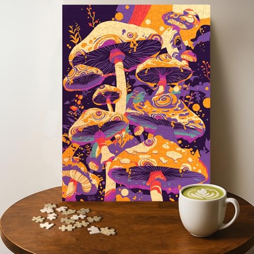 Puzzle 500 pièces champignons jungle adulte 20 x 15 po