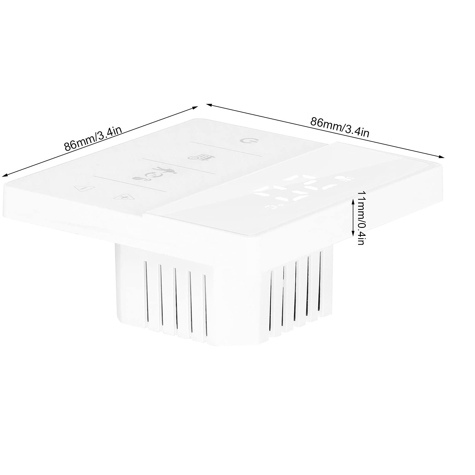 Termostato Preciso Termoregolatore a Parete per Scaldabagno Riscaldamento a Pavimento Interno, Touch Screen LCD Programmazione Settimanale per Uso Domestico, Dimensioni 86x86x11mm (#2)
