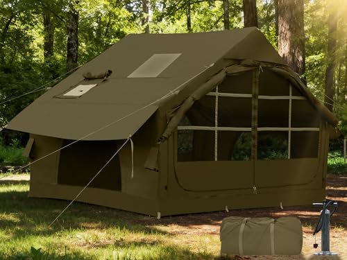 Inflatable Tents for Camping with Stove Jack,4-6 Person Easy...