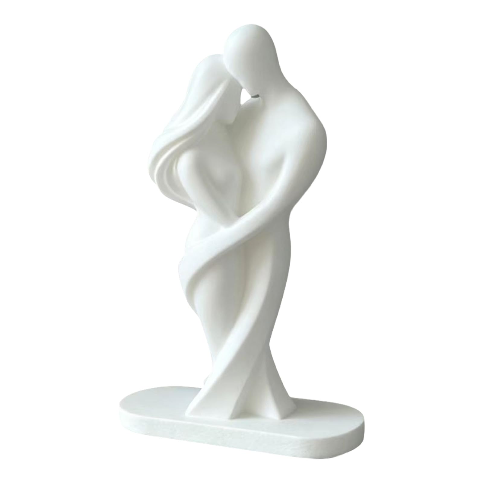 Glifora 3D Printed Couple Figurine - Romantic Abstract Hugging Lover Statue, Anniversary Wedding Gift for Living Room, Office and Shelf Decor