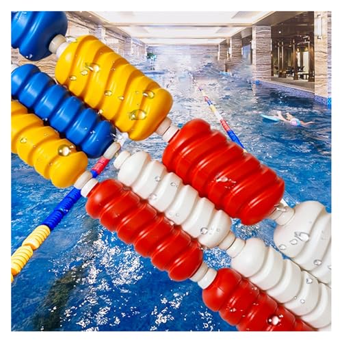 Robustes 18 m langes Pooltrennseil, schwimmende Bahnbarriere für Innen- und Außenpools, 9 cm Durchmesser Sicherheitsleine für erhöhten Poolschutz und mehr Sicherheit