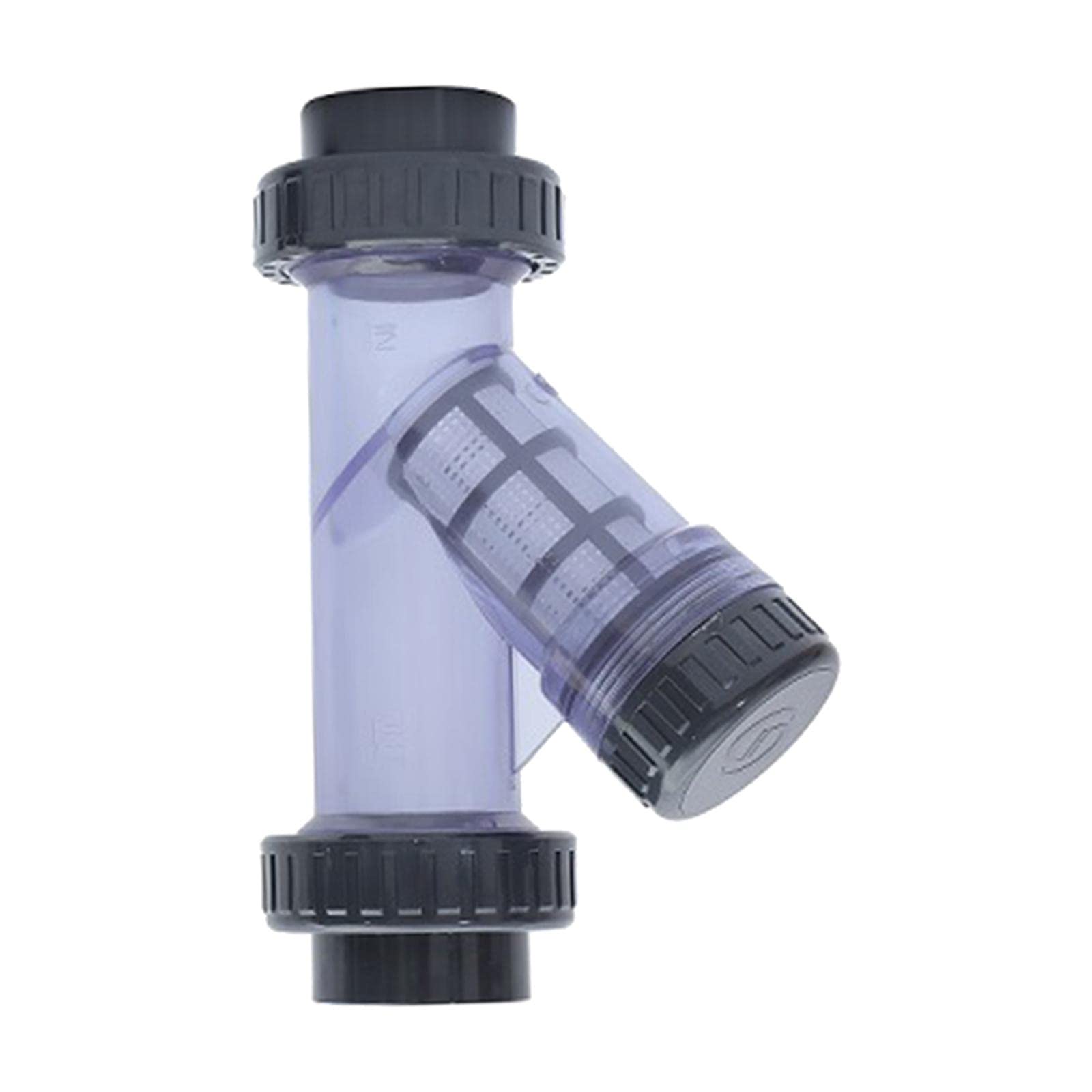 Y Filtre Strainer PVC Transparent pour Filtration d'eau Accessoire pour Tuyau Système Isolant Facile à Installer et Nettoyer Adapté à Irrigati, 32mm DN25
