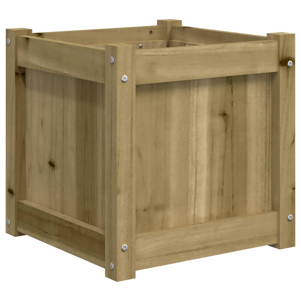 Vaso per piante fai da te in legno di pino massiccio, stile rustico, decorazione da giardino, 2 pezzi, in pino massiccio, per giardino e terrazza