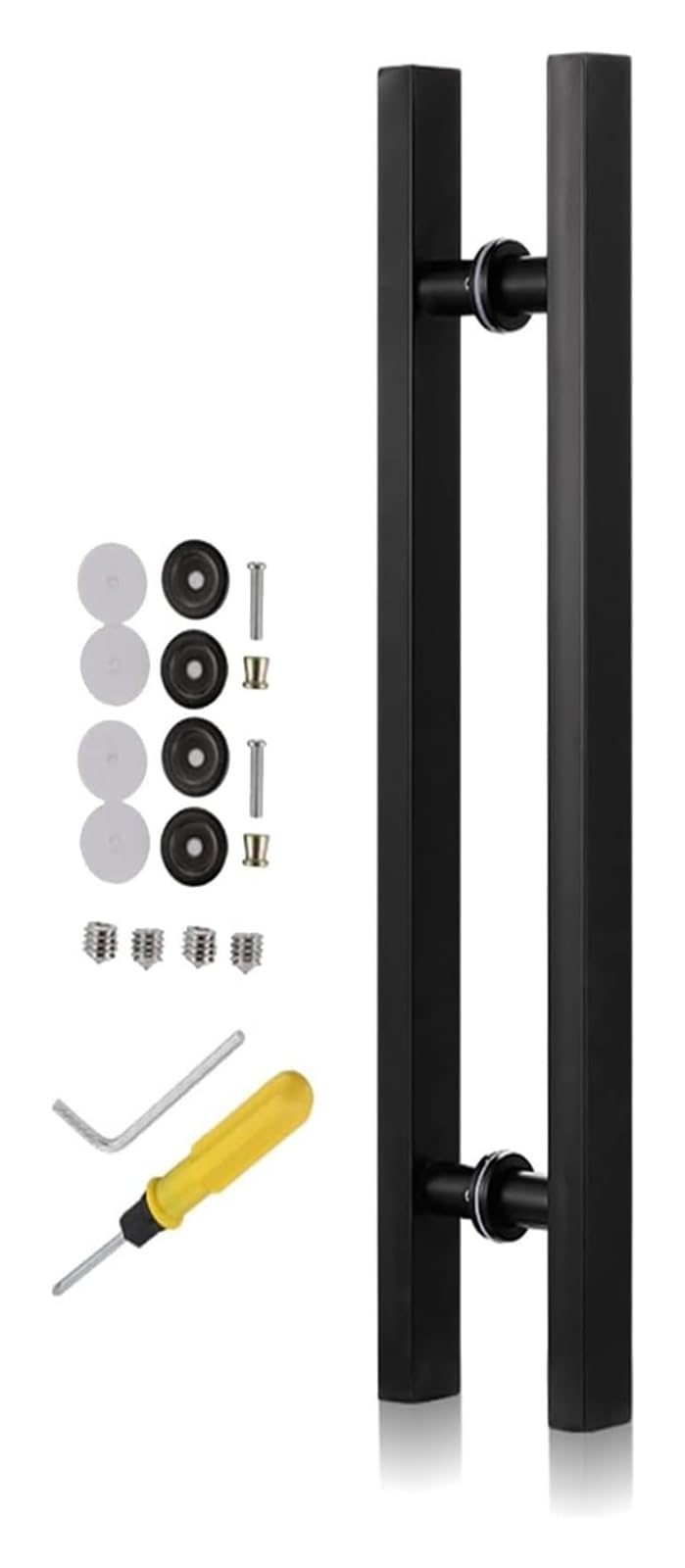 Manija de Puerta Corrediza, Manija de puerta de entrada de acero inoxidable, herrajes de granero de madera for puerta principal interior y exterior(Length 50cm(20inch))