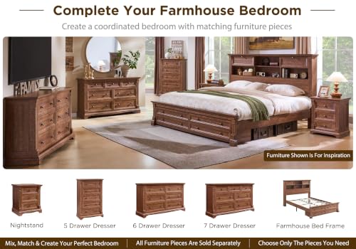 Image of 26 inch Tall Nightstand with Charging Station, 23.6 inchW End Table W /Roman Column