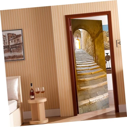 Décoration d'intérieur escalier pierre autocollants 2 pièces