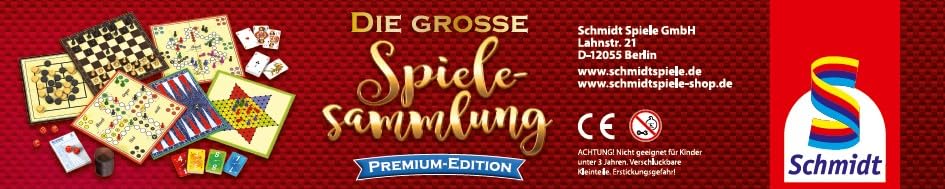 Schmidt Spiele 49197 Die große Spielesammlung Premium-Edition, in Einer Metallbox, Bunt[Exklusiv bei Amazon]