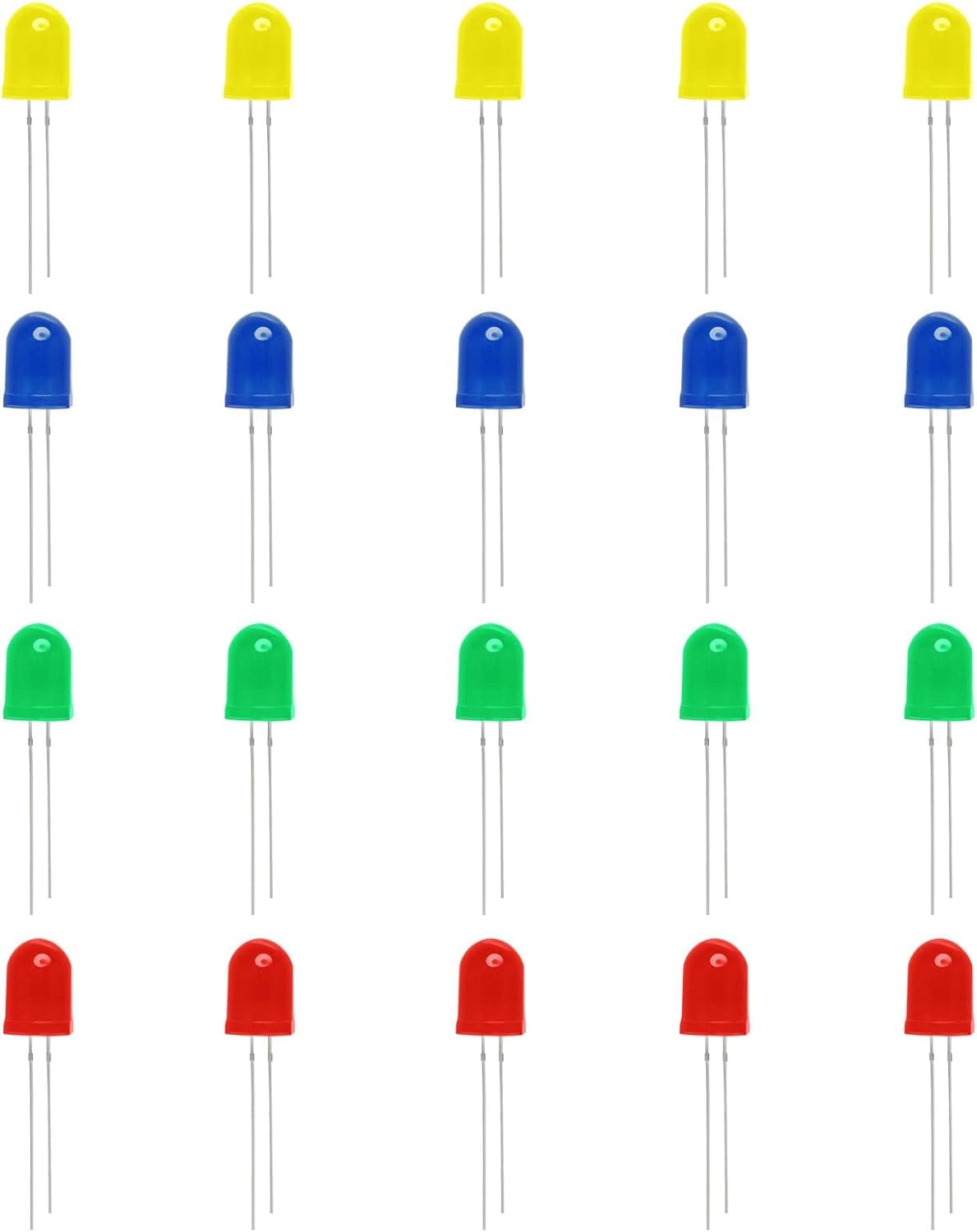 Electrobot 10mm LED Emitting Diodes Light Lamp Diffused F10 Round Led for Arduino (Pack of 20pcs)-image-8
