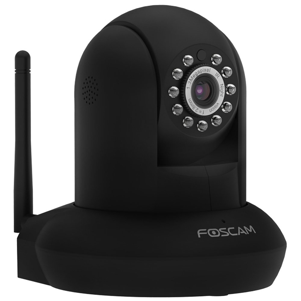 Foscam FI9831P HD 960P WiFi Security IP Camera with iOS/Android App, Pan, Tilt, Zoom, Two-Way Audio, Night Vision up to 26ft, and More (Black)