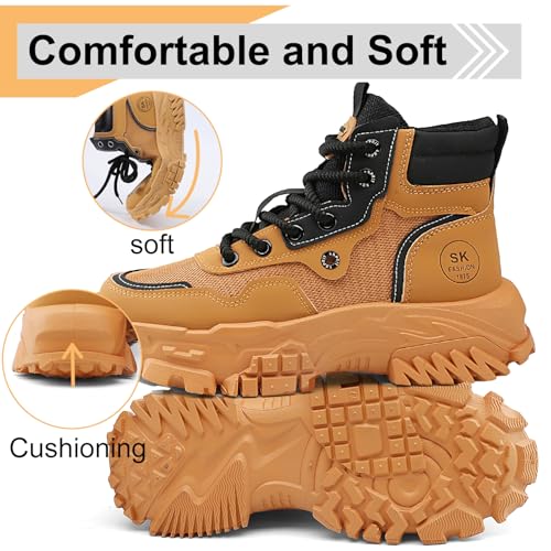 Men's High Top Fashion Sneakers Casual Athletic Walking Shoes Chunky Sneakers Breathable Non-Slip Hiking Boots for Men4