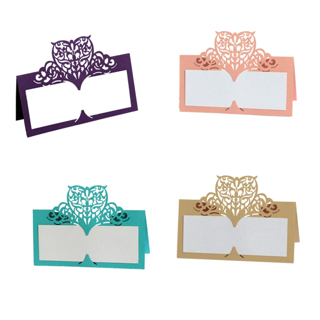 ABOOFAN 3 Sets Elegante Tischkarten Aus Papier Im Vintage-stil Errötende Farbe Tischkarten Für Hochzeiten Taufen Veranstaltungen 50 Stück * 3