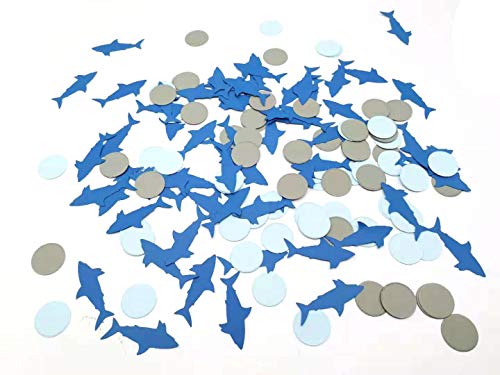 Hemarty Shark Confetti Shark Theme Table Confetti,Ocean Animals/Baby Shark/Under The Sea/Summer Beach Bach/Swimming Pool/Shark Baby Shower Birthday Party Supplies DecorationsÂ 