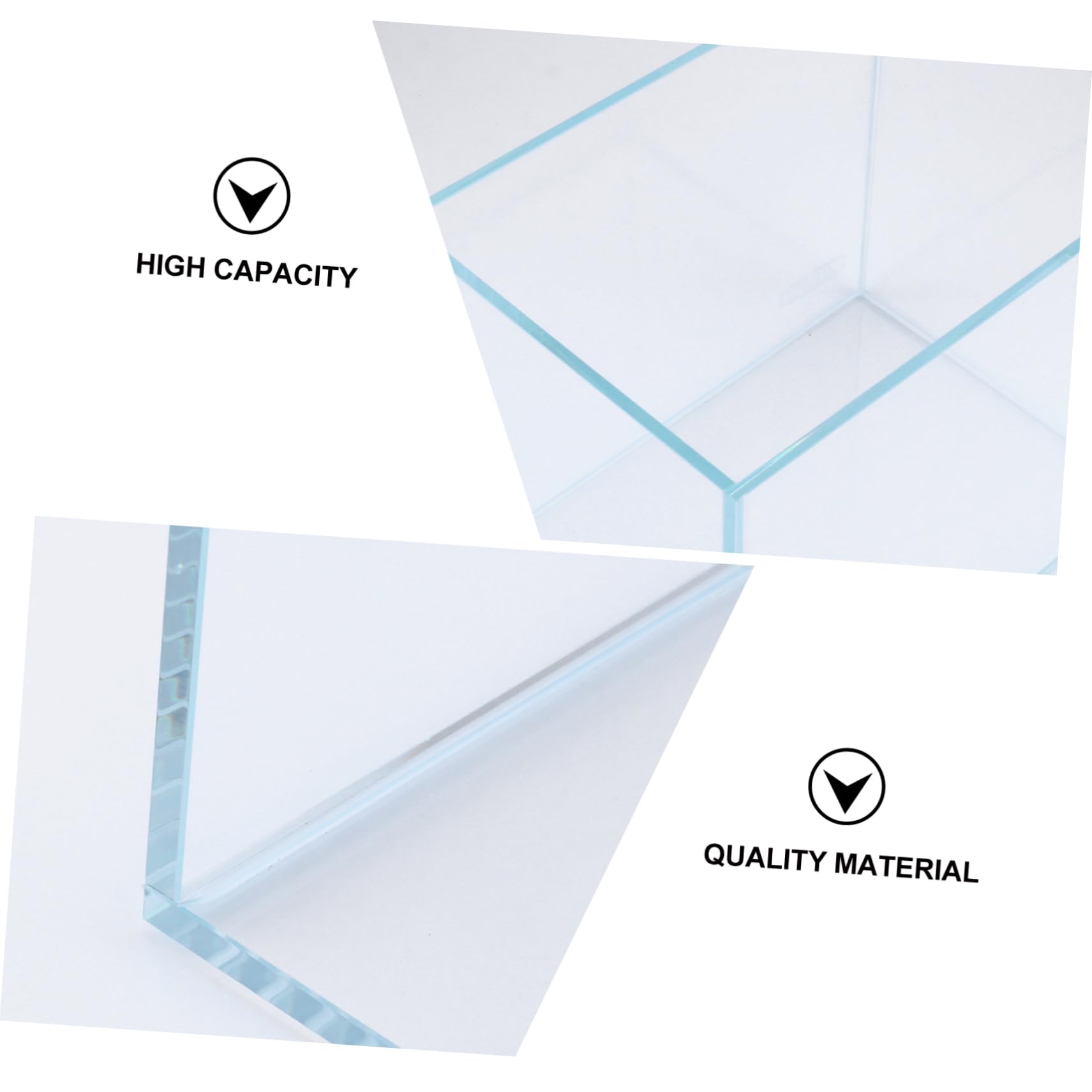 Pecera Ecológica de Vidrio en Cubo para Gecko y Reptiles | Transparente, para Decoración del Hogar, Observación Cómoda de Mascotas