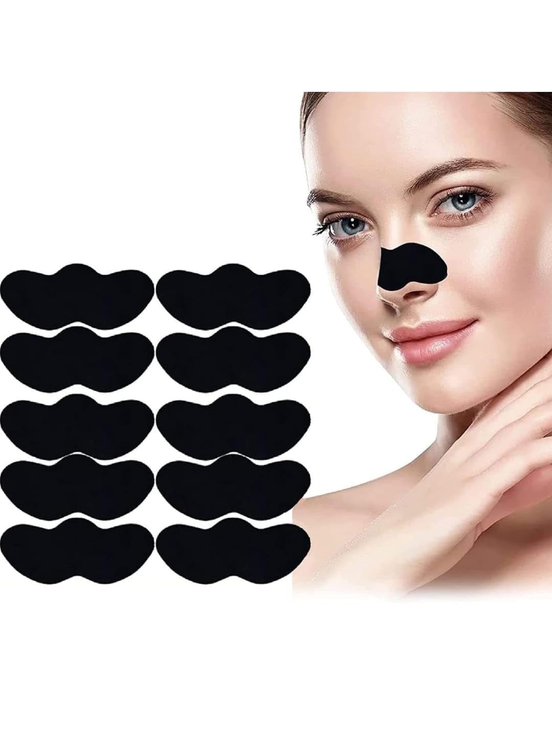 Blackhead Remover Nose Strips Pack of 10 | Charcoal Deep Cleansing Pore Strips for Men & Women | Removes Blackheads, Whiteheads & Excess Oil | Nose Pore Cleaner for Smooth Skin-image-12