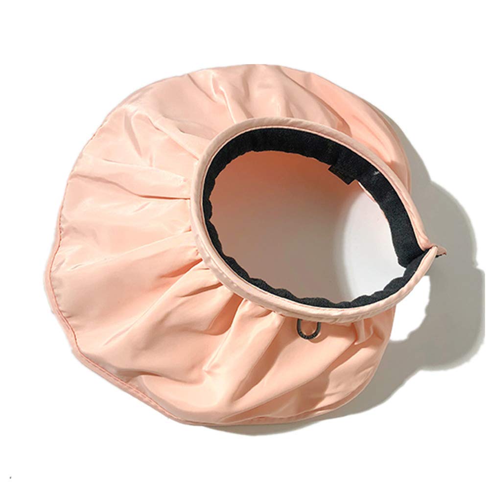 BenU Women's Sun Hat Girls Wide Brim Empty Top Sun Visor Foldable Shell Caps Hairband UV Protection Fisherman Cap