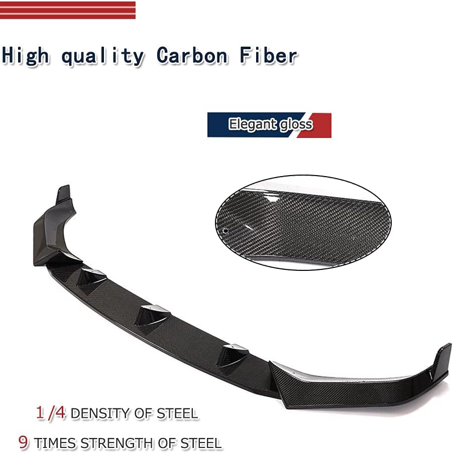 X7 Carbon Fiber Front Bumper Lip Fits for BMW X7 G07 M Sport Utility 4-Door 2019-2021 Black Front Lip Spoiler Body Kit Factory Outlet (Carbon Fiber)