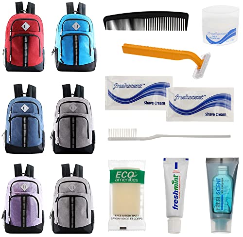 18" Deluxe Wholesale Backpack in 6 Colors - Bulk Case of 12 for Donation, Emergencies, Homeless, Charity3