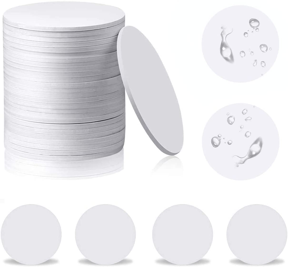 Excefore NFC 215 Cards, 30 Pcs NFC215 Tag Blank White PVC NFC Coin Cards NFC Cards Compatible with and NFC Enabled Mobile Phones and Devices Round (25 mm/ 1 Inch)