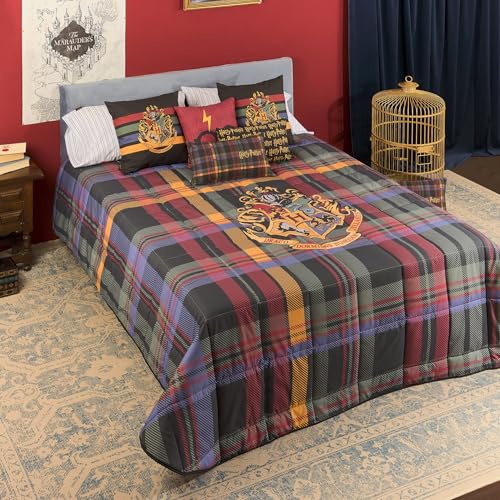 BELUM | Edredón Harry Potter, Edredón 250 gr Modelo Classic Hogwarts para Cama de 90 (190x270cm.)