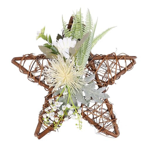 Pentagramme Fleurs Artificielles Décoration Murale pour Intérieur