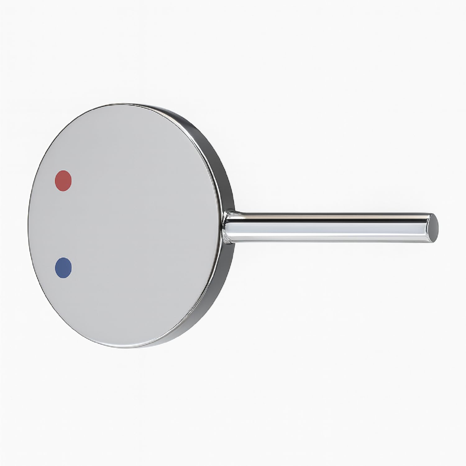 Xcel Home Silver Hd124 Chrome Tap Handle – Round Lever Replacement For Mixer & Basin Taps (Hot/Cold Indicator)