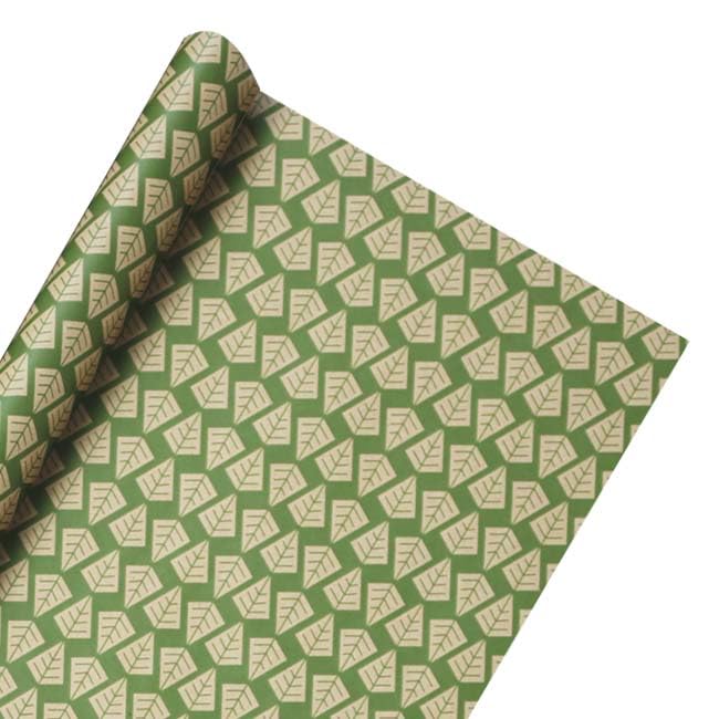Rouleau 50m papier cadeau kraft sapin vert Clairefontaine pour emballage