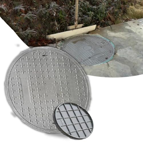 Grille de vidange ronde 30,5 cm en résine amovible pour l'évacuation des eaux de trottoir