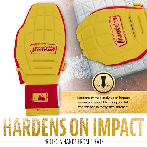 Franklin Sports MLB CFX PRT Sliding Mitt - Youth - Yellow + Red - image 6