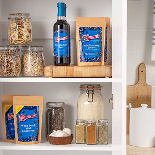 Wyman's Wild Blueberry Powder - 100% Wild Blueberries, No Sugar Added, Antioxidant Activity, Resealable Pouch - 8Oz #TOP4