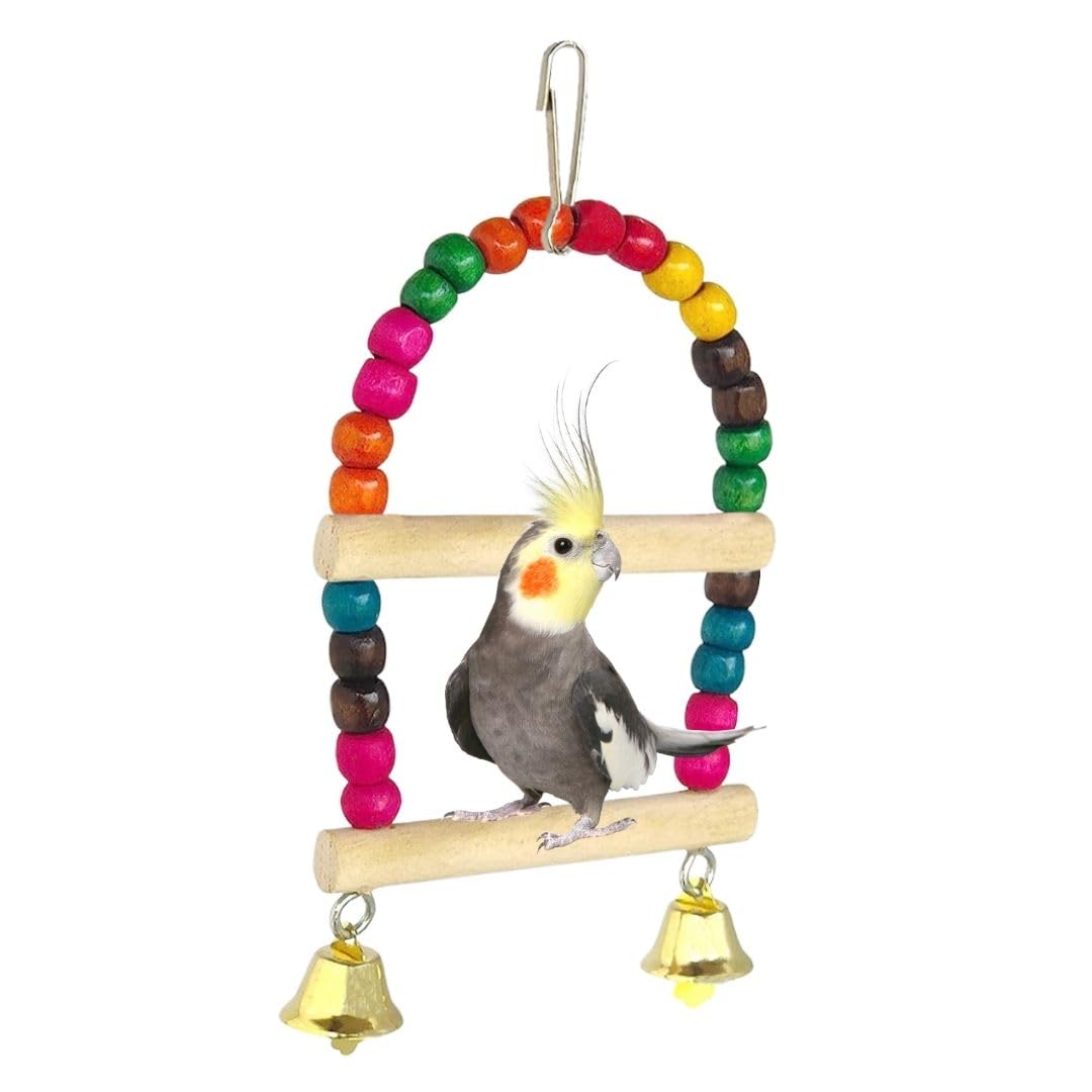 Western Era Vibrant Bird Swing Large 2 Perch - Dynamic Joy in The Bird Swing Large 2 Perch |Vibrant Toy for Parrots, Budgies, and More|Hanging Cage Toy for Parrots and Cockatiels|Rodeo of Joy| (B0CN8VZB22) Amazon Price History, Amazon Price Tracker