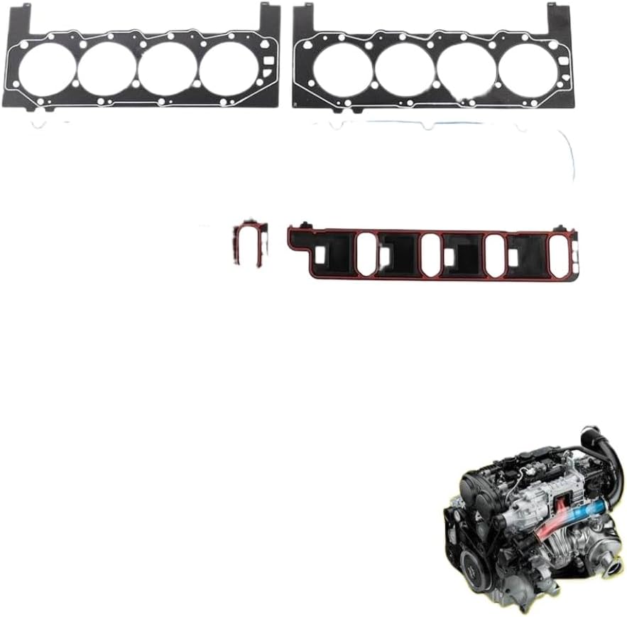 Cylinder Head Set Compatible With 8.1L V8 OHV GAS Engine For Silverado 2500 Avalanche Sierra 8.1L G 01-07