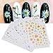 9pcs autoadesivo di arte del chiodo 3D, strumento di decalcomanie del manicure fai-da-te autoadesivo del fiore della margherita Strumento di decalcomanie del manicure fai-da-te in rilievo Strumento