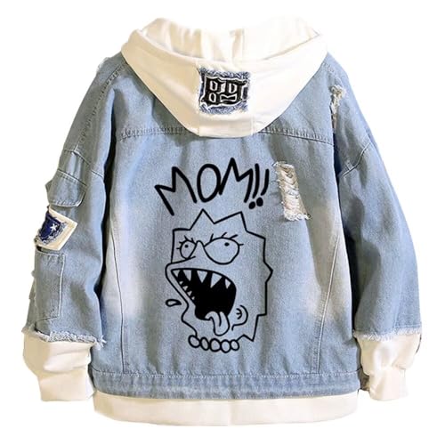 Image of KPOP Rapper Denim Jacket Jeans Love Printed Fashion Sport Hip Hop Hoodie