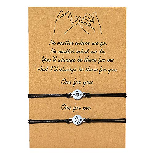 Elefan Cornelia Gift Pinky Promise Bracelets Adjustable Friendship Bracelets Distance Matching Bracelets Best Friend Bracelets for 2