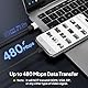 Basesailor iPhone 16 16e 15 ladegerät Adapter,USB auf USB C Adapter 3Pack,Type C Buchse zu A Auto Ladekabel Adapt Ladestecker für iPhone 14 Pro Max Plus,iPad mini 7,Samsung Galaxy S25 A54,Z Flip Fold