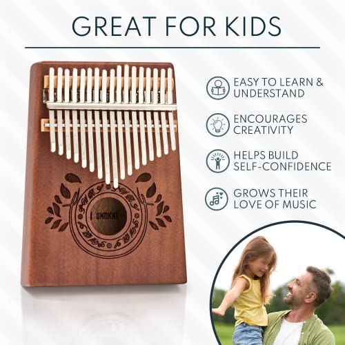 image for UNOKKI Kalimba 17 Key Thumb Piano | Premium, Lightweight & Durable Mah