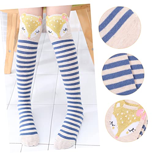 1pair Girls Socks Fun Animal Patterns Cotton Mid Calf Boot Stockings for Boys and Girls Comfortable Warm for and Outdoor Activities4