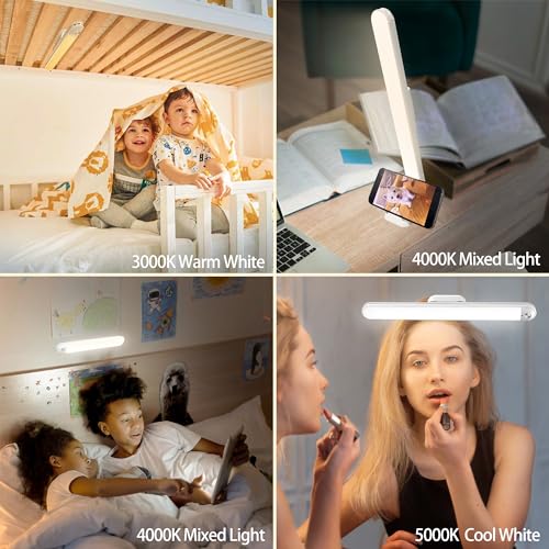 Image of Bunk Bed Lights Dimmable Touch Light Bar Adjustable Color Temperature, Wireless Stick on Lighting for Kids, Wall Reading, Headboard Lamp, Bedroom, Closet, Under Cabinet, 30 LED 2200mAh Rechargeable