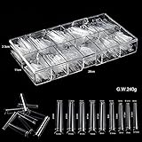 500pcs Coffin Nail Tips, Nail Tips, Clear Nail Tips Half Cover, No C-Curve Nail Tips, Acrylic Nail S