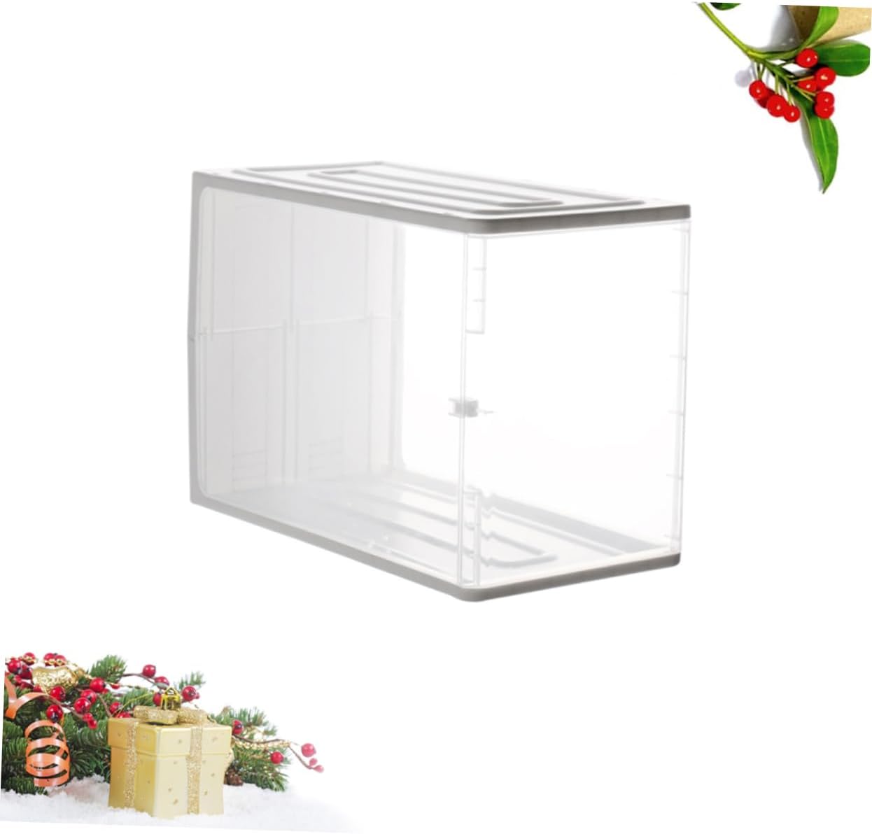 Multifunctional Plastic Storage Case with Cover Odorless Closet Organizer for Socks Underwear Bras Portable Travel Organizer for Home Bathroom Storage Single