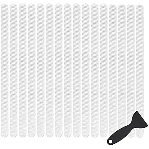 Non Slip Shower Stickers Anti Slip Bath Stickers Non Slip Bathtub Stickers Anti Slip Grip Stickers Non Slip Strips Pad Bathtub Flooring Safety Tape Mat Anti Slip Shower Stickers 2*38cm 18 Pieces Cover