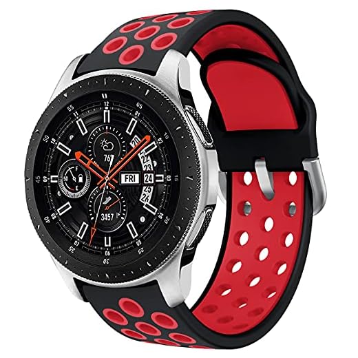 Syxinn Klockarmband som är kompatibelt med 22 mm breda klockor: Galaxy 46 mm/Gear S3 Frontier och Classic. Silikonarmband för Moto 360 2:a generationen 46 mm/Huawei GT och GT 2 46 mm och Ticwatch Pro