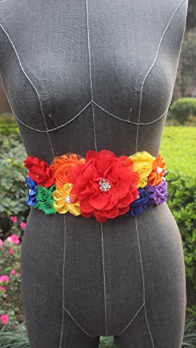 Rainbow Sash Maternity Sash Multicolored Baby Shower Sash #TOP1