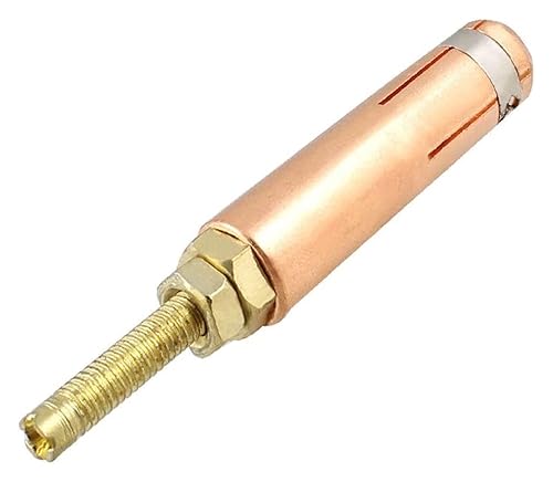 Anchor Bolts, Stainless Steel Expansion Sleeve Anchor Screw Bolts,M4 x 65mm Copper Expansion Bolt Male Thread Hex Screw Bolts Nuts Washers Set(M4 x