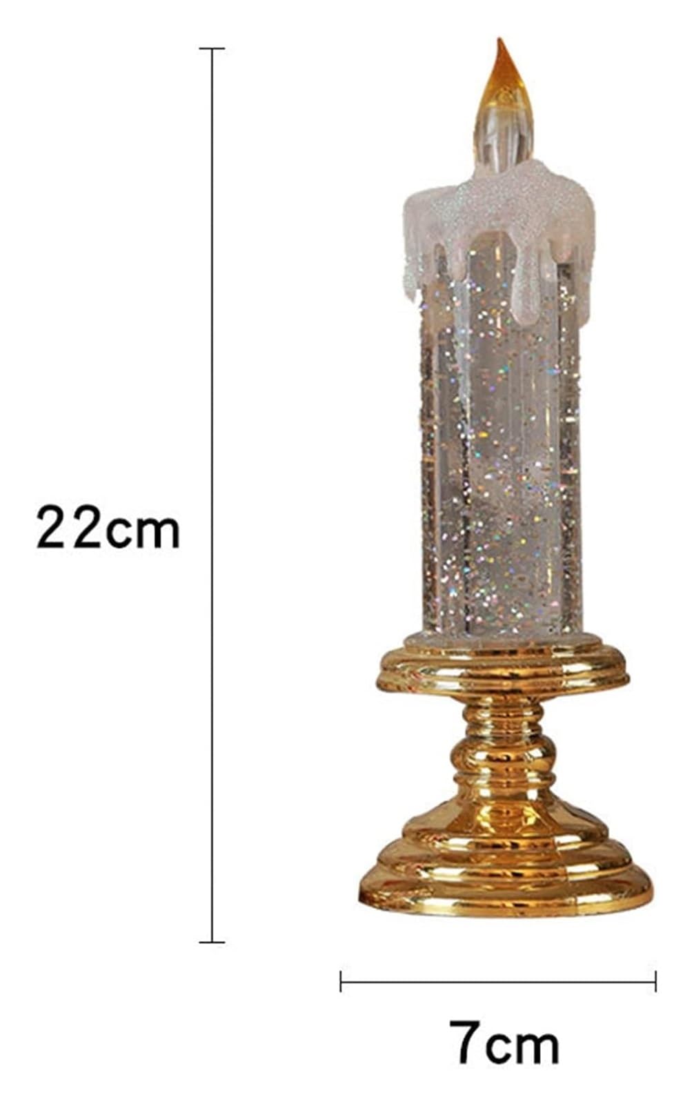Candele LED Senza Fiamma - Candele da tè a Batteria con Effetto tremolante for Decorazioni for Matrimoni, Natale e Feste(Gold)