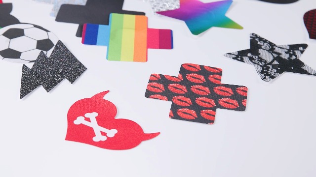 Copricapezzoli Donna Con Stickers Decorati | 12 Paia, Design Glitter E Pizzo | Per Feste E Eventi - Foto 2