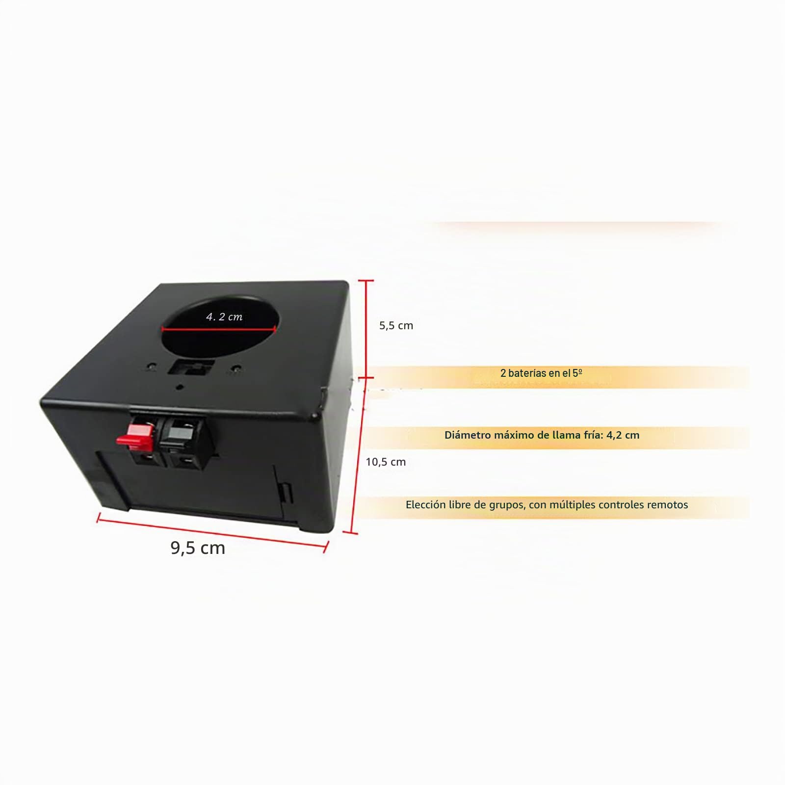 Máquina de encendido de fuegos artificiales fríos (8 unidades) con funda protectora + 2 mandos a distancia, sistema de control remoto inalámbrico, para escenario de bodas